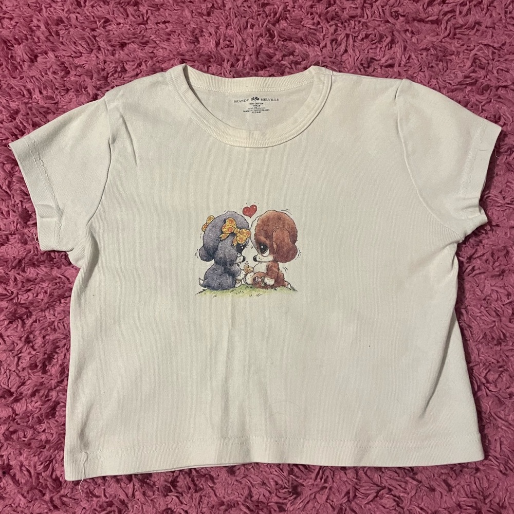 Puppy love brandy crop top